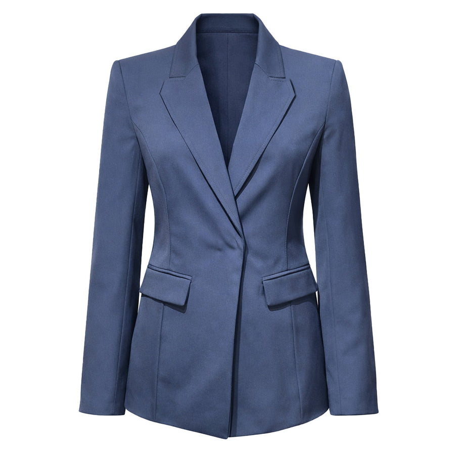 Patrizia Pepe Single-Breasted Blazer in Blue