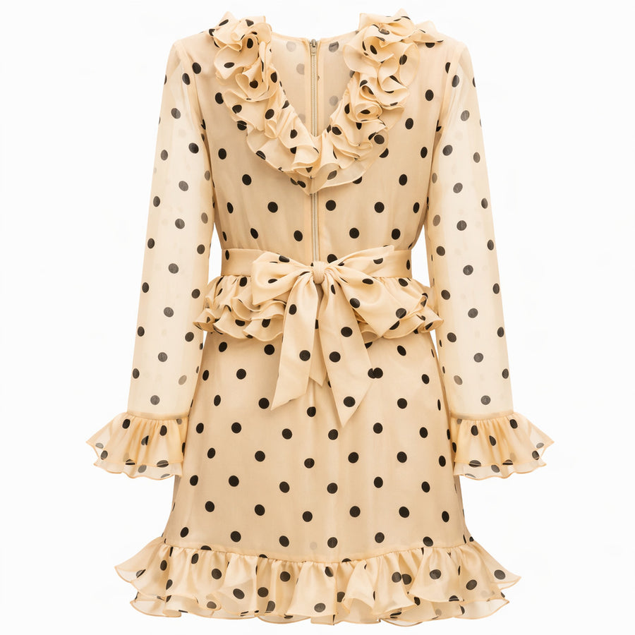 valentino garavani - Abito in seta a pois