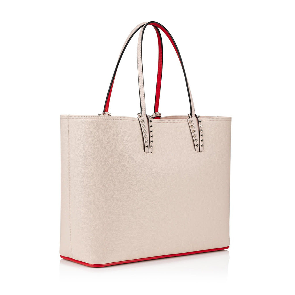 Christian Louboutin Cabata Large Tote Bag in Beige Calfskin