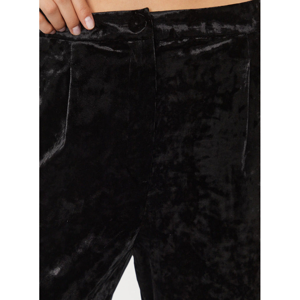 Patrizia Pepe Velvet Trousers in Black