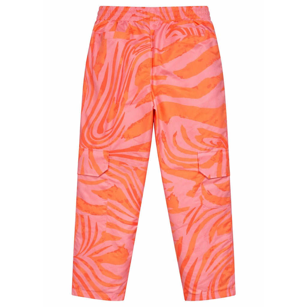 Pharmacy Industry – orange triacetate cargo trousers – back view with flap cargo pockets and elastic waistband