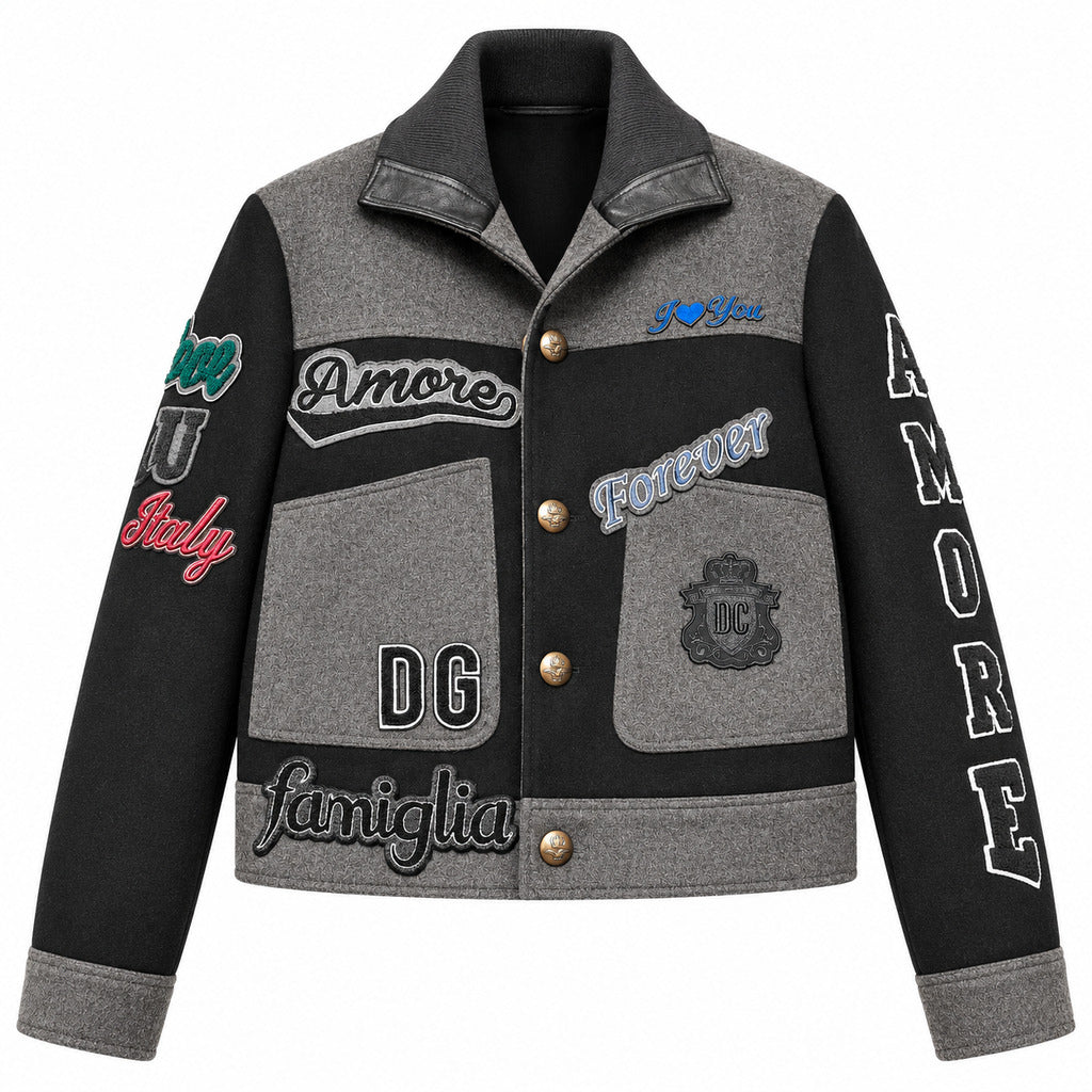 dolce & gabbana - bomber lana dg famiglia