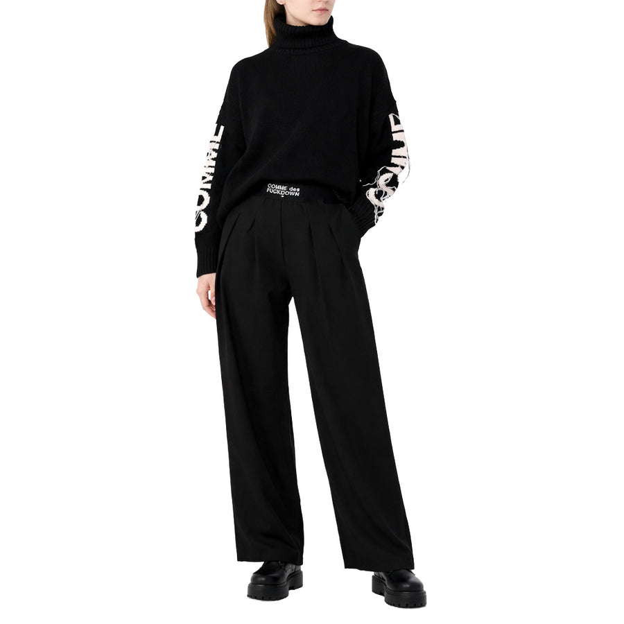 Comme Des Fuckdown High-Neck Sweater in Black