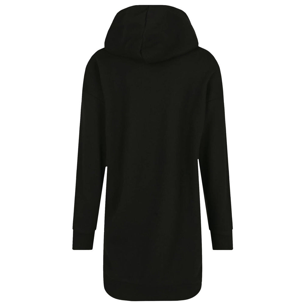 Dsquared2 – black cotton hooded sweatshirt dress – plain back view with hood