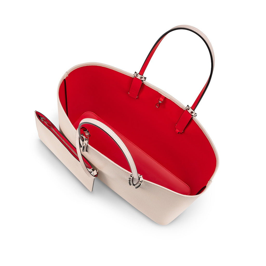 Christian Louboutin Cabata Large Tote Bag in Beige Calfskin
