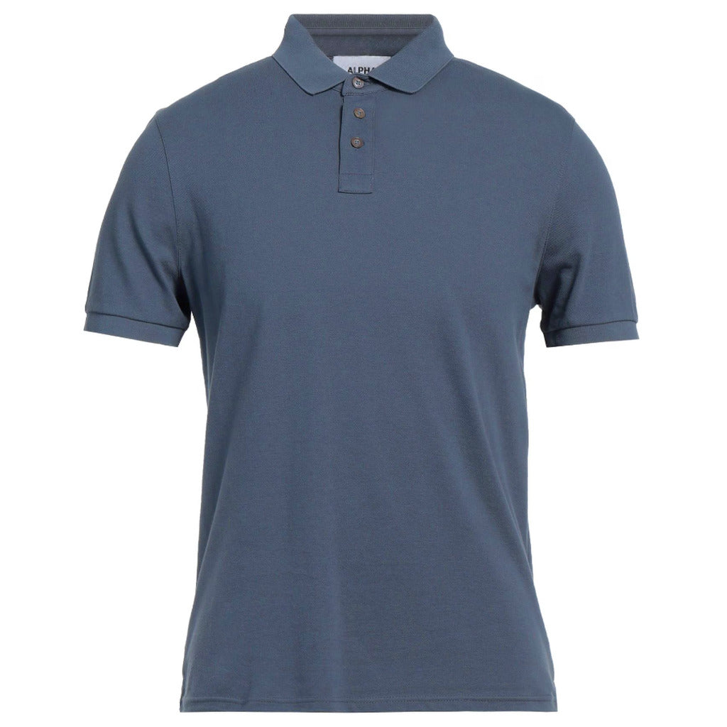 alpha studio - polo azzurro dye