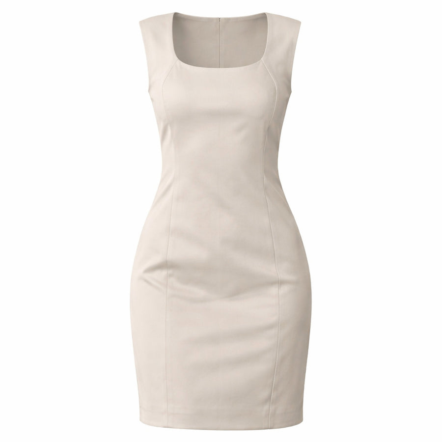 Patrizia Pepe Utopia Grey Sleeveless Sheath Dress