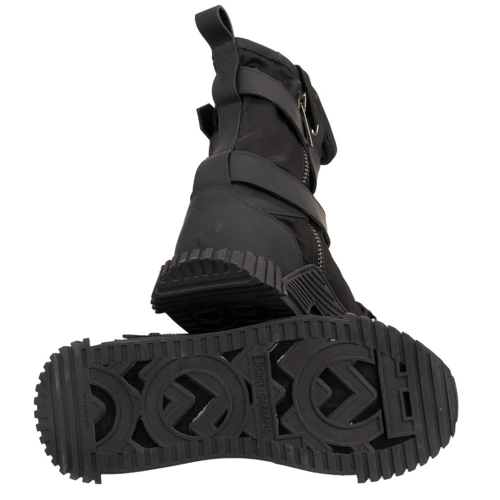 Dolce & Gabbana Nylon and Rubber High-Top Sneakers