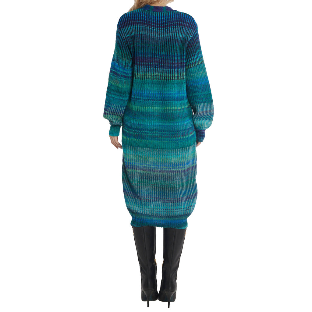 Patrizia Pepe V-Neck Cardigan Dress in Green