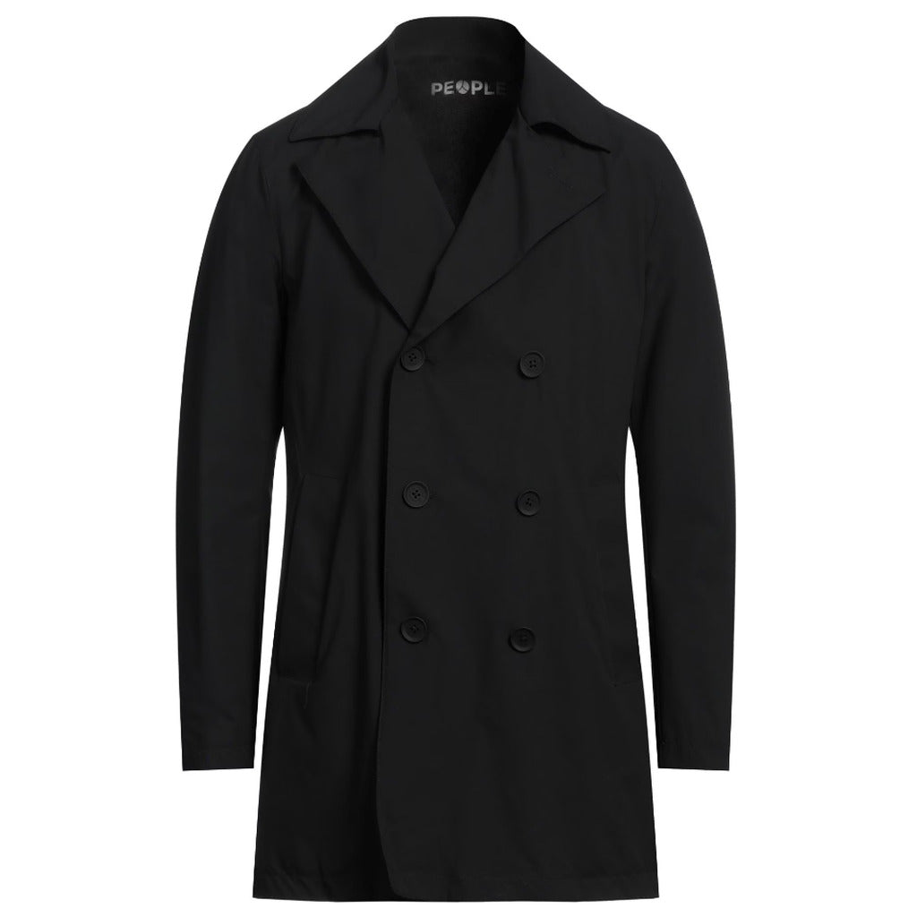 People Of Shibuya – Teshio Trench Coat – Black front view on white background