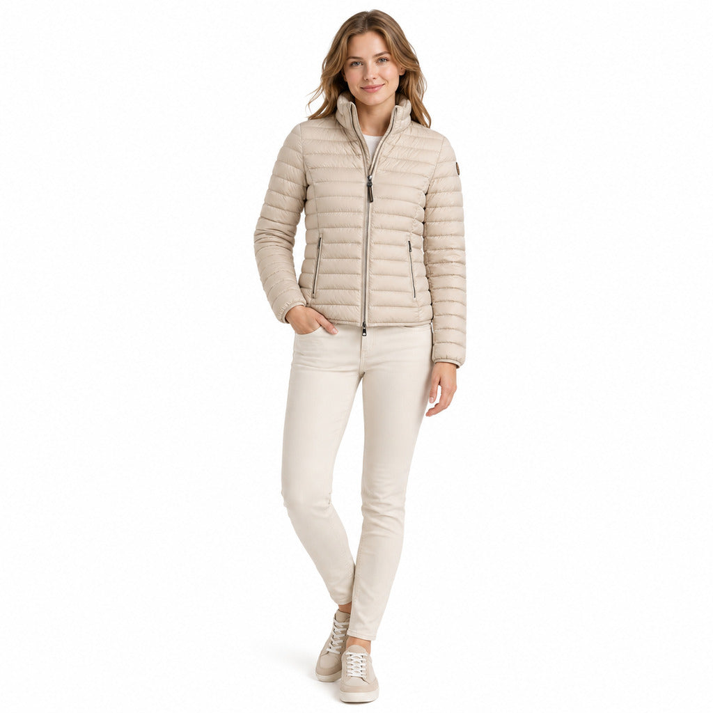 Parajumpers – Geena beige down jacket – full-length front view worn by a model