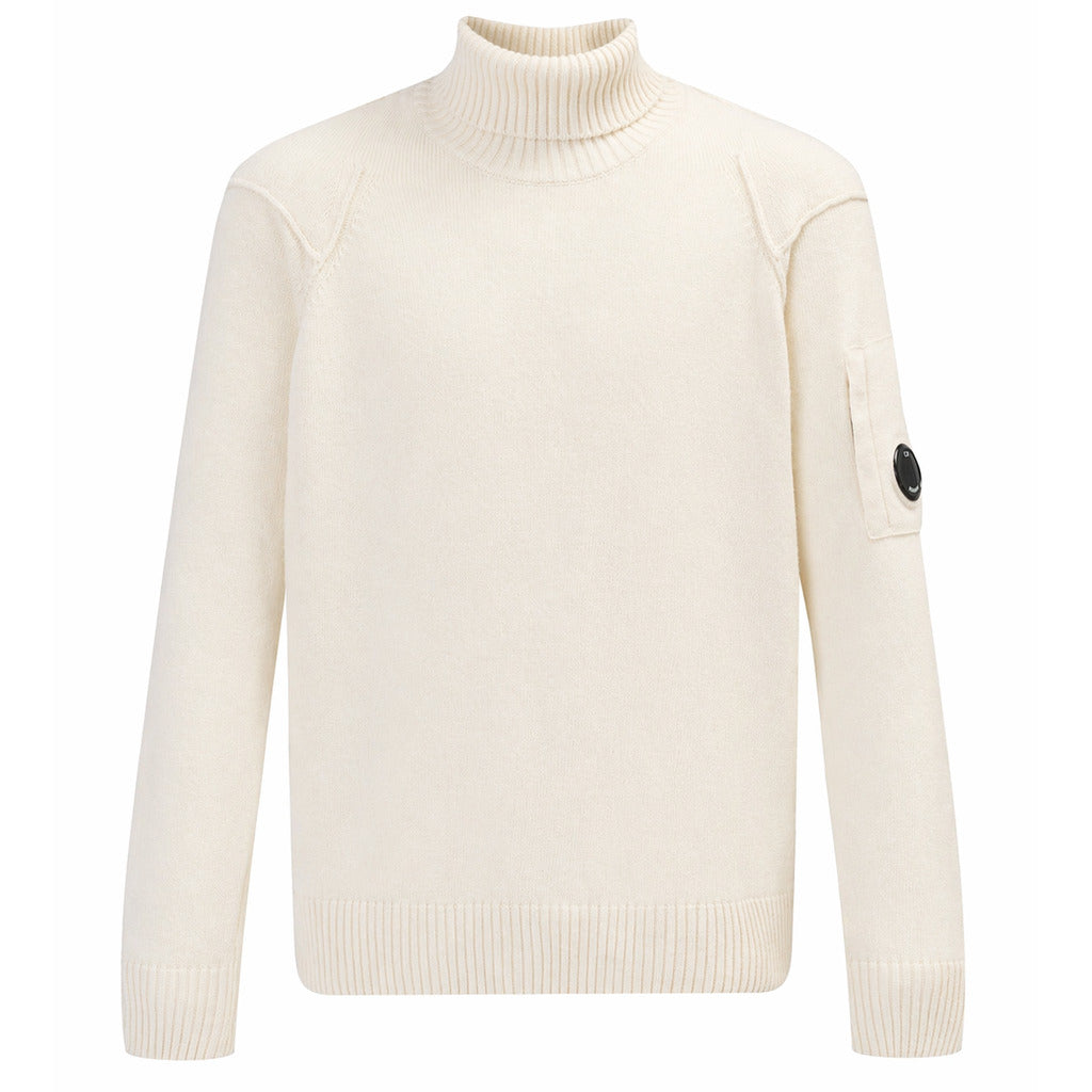 C.P. Company Lambswool Turtleneck Sweater in White