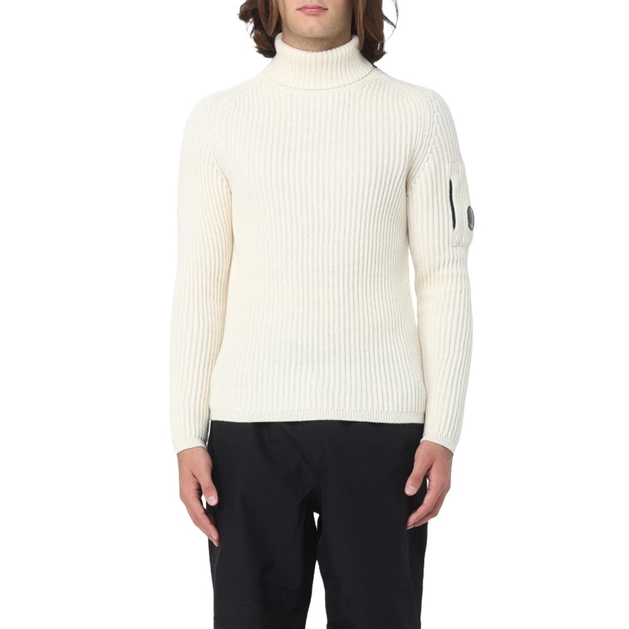 c.p. company - turtle neck re-wool panna