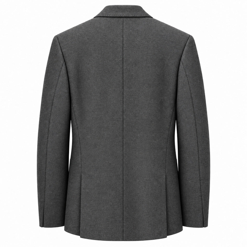 Dolce & Gabbana – grey wool double-breasted jacket – back view with centre seam