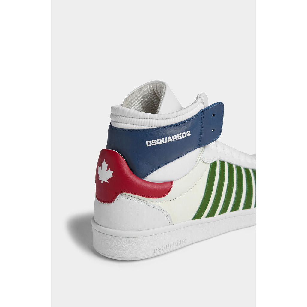 dsquared2 2°choice - high boxer sneakers in white, side detail