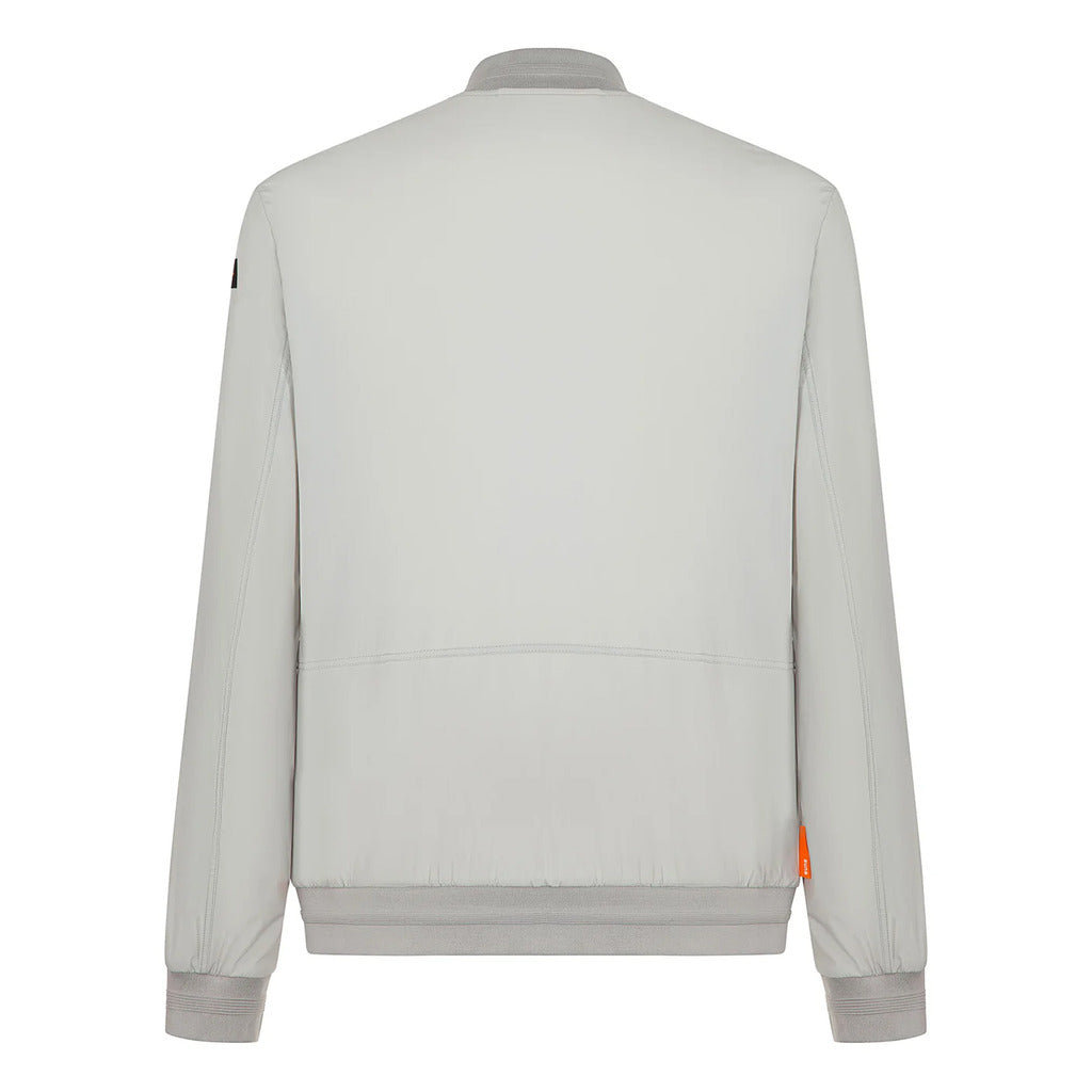 Suns – Fuji Ice Grey Stretch Jacket – back view in light grey