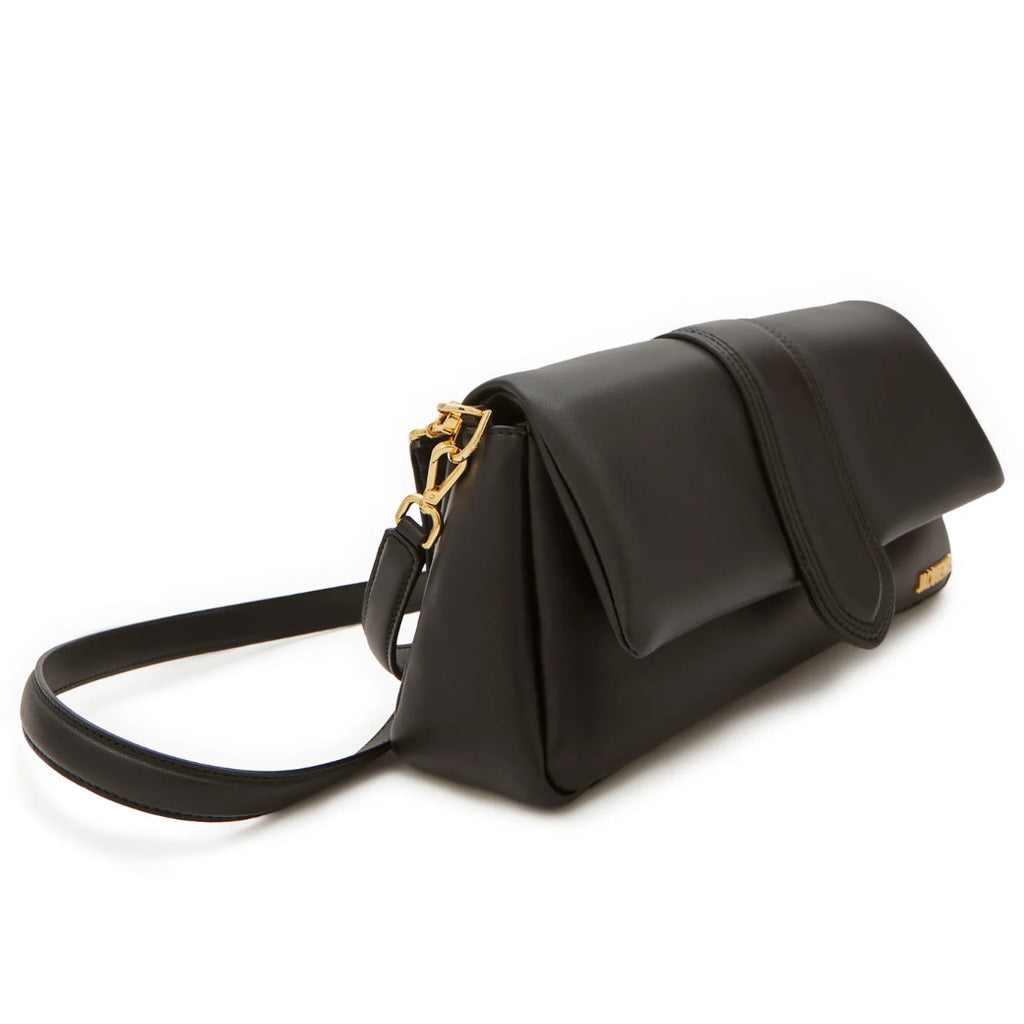 Jacquemus – Le Bambimou black shoulder bag – three-quarter view showing structured sides and detachable strap