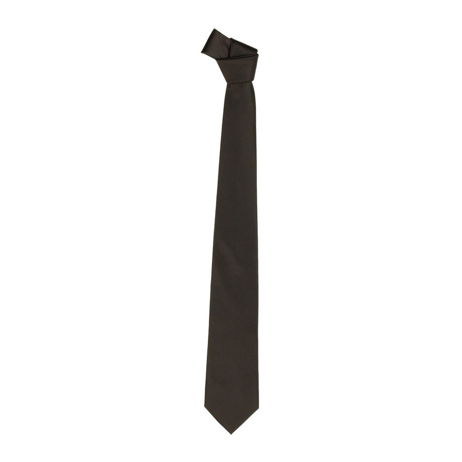 Emilio Romanelli – Puntospillo Tie in Brown – Front-facing flat packshot of brown tie