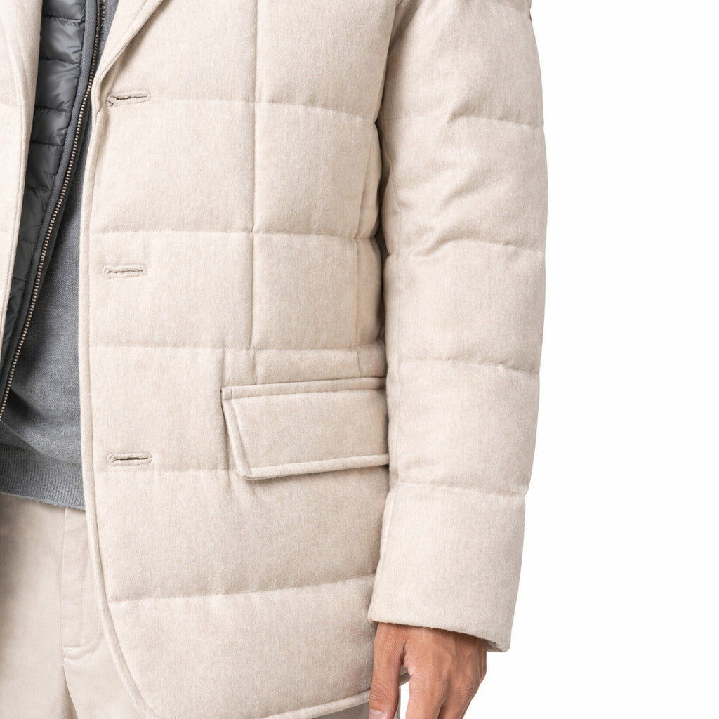 Herno Double-Breasted Jacket in Light Beige