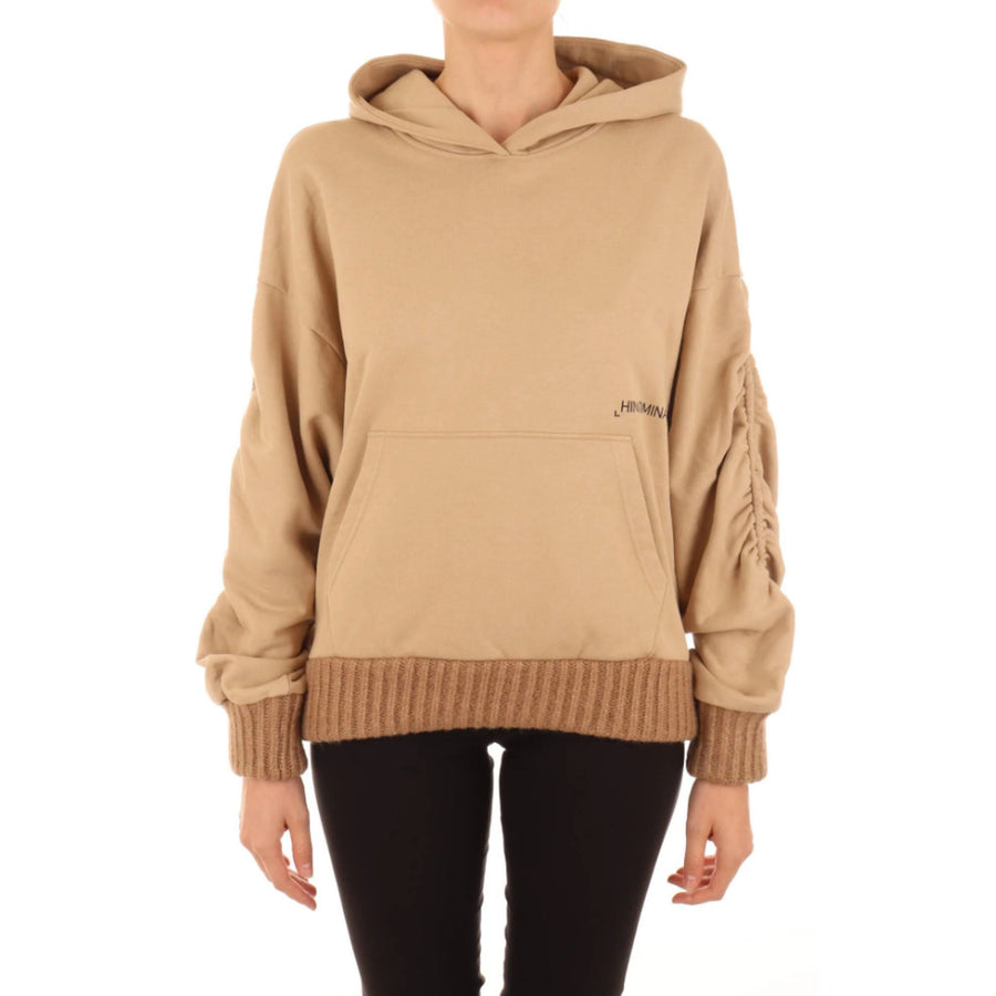 hinnominate - felpa over con cappuccio brown sweatshirt, main view