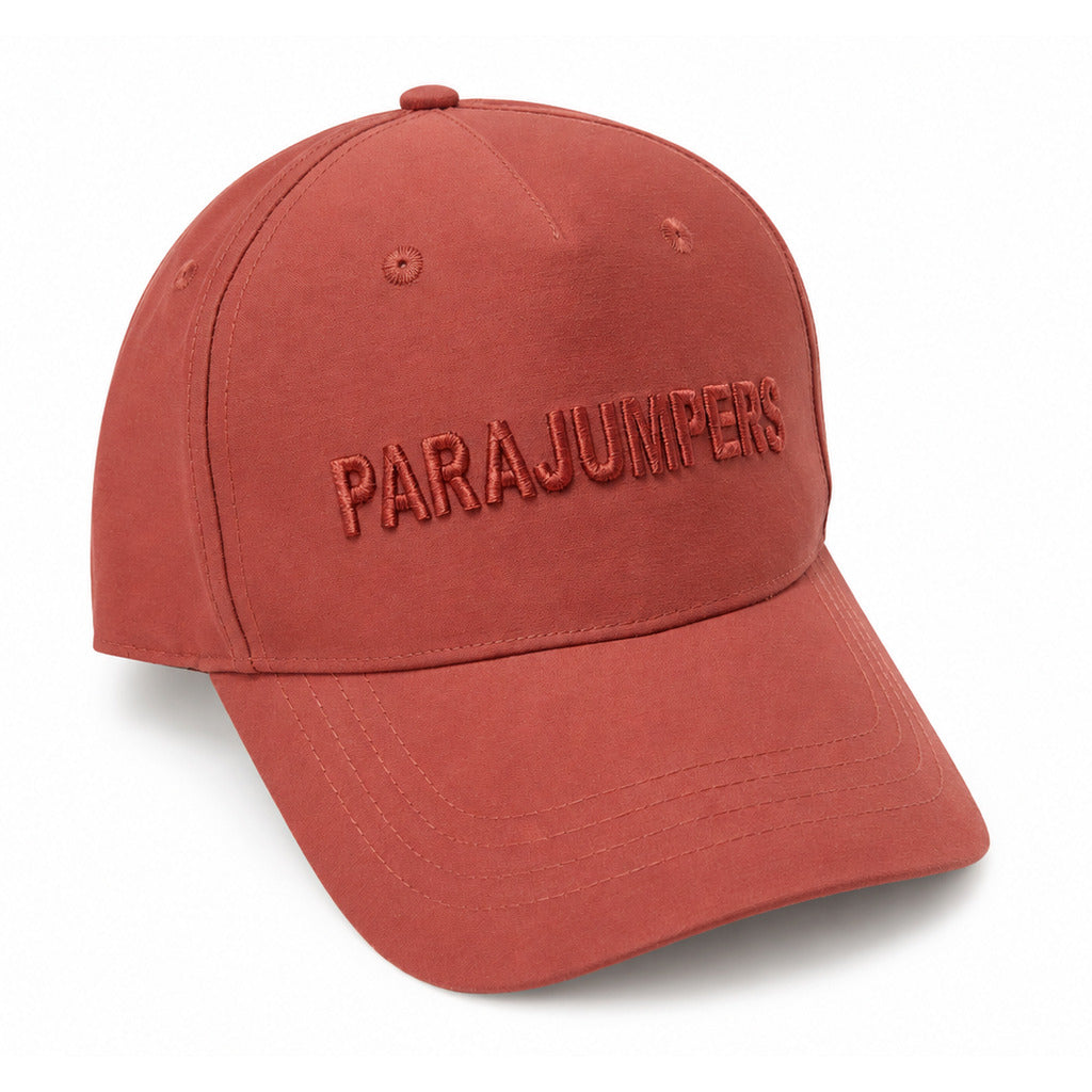 Parajumpers – Slate Mud red cap – front three-quarter view with embroidered branding