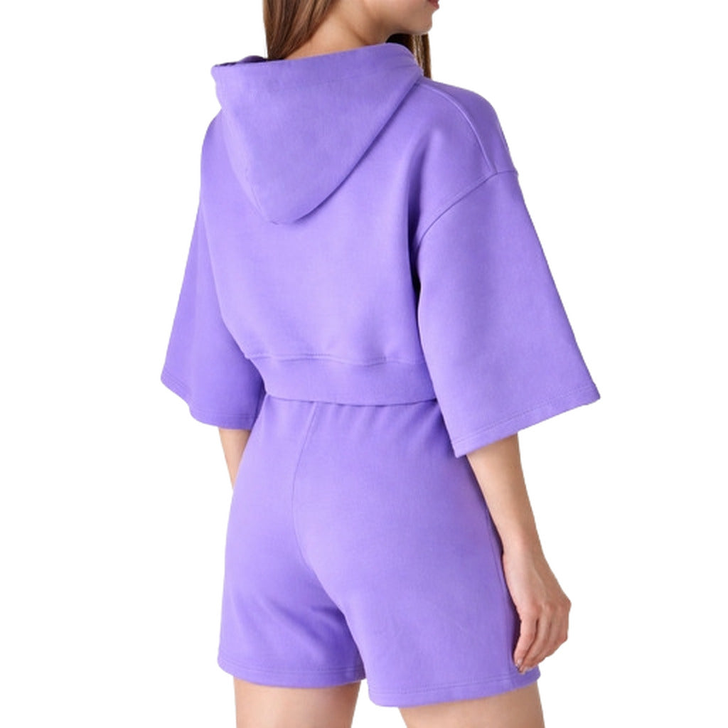 COMME des FUCKDOWN Cropped Hoodie in Purple