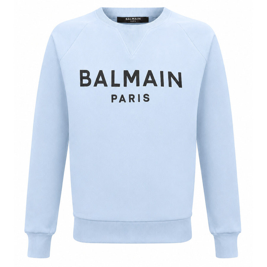 balmain - felpa girocollo azzurra