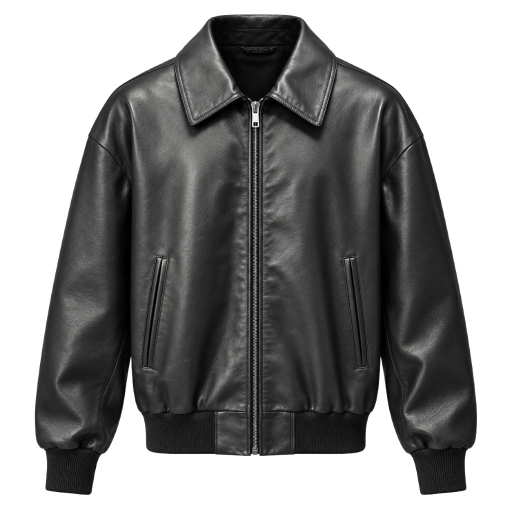 dolce & gabbana - giacca in pelle nera