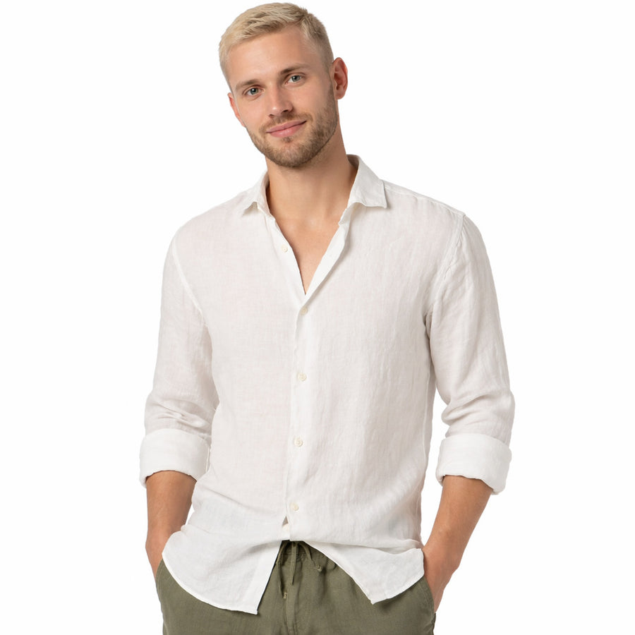MC2 Saint Barth Linen Shirt in White