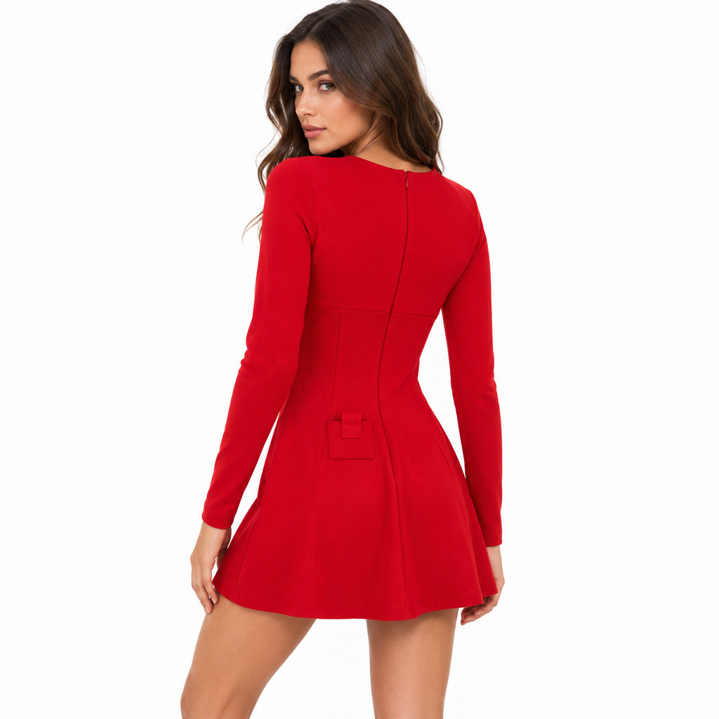 Dolce & Gabbana – red cut-out dress – back view on model