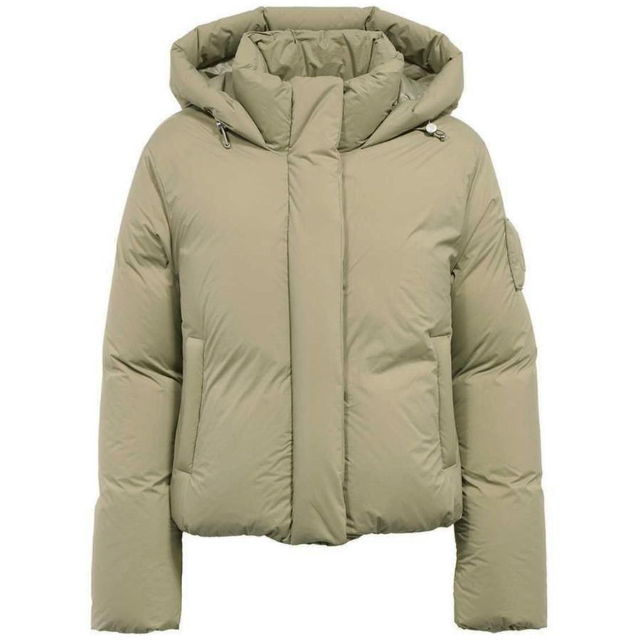 Moose Knuckles – Koya Jacket – Olive-green hooded jacket shown from the front
