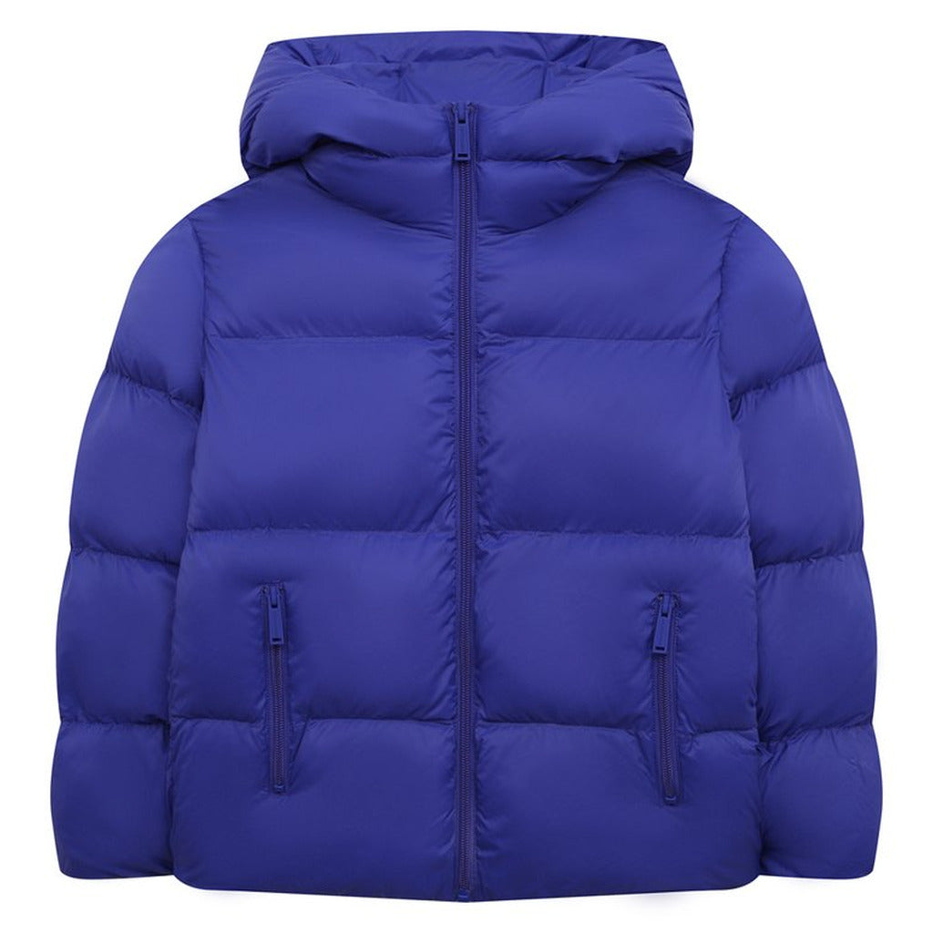 Dsquared2 – Ceresio Down Jacket – Front packshot in blue with hood and zip pockets