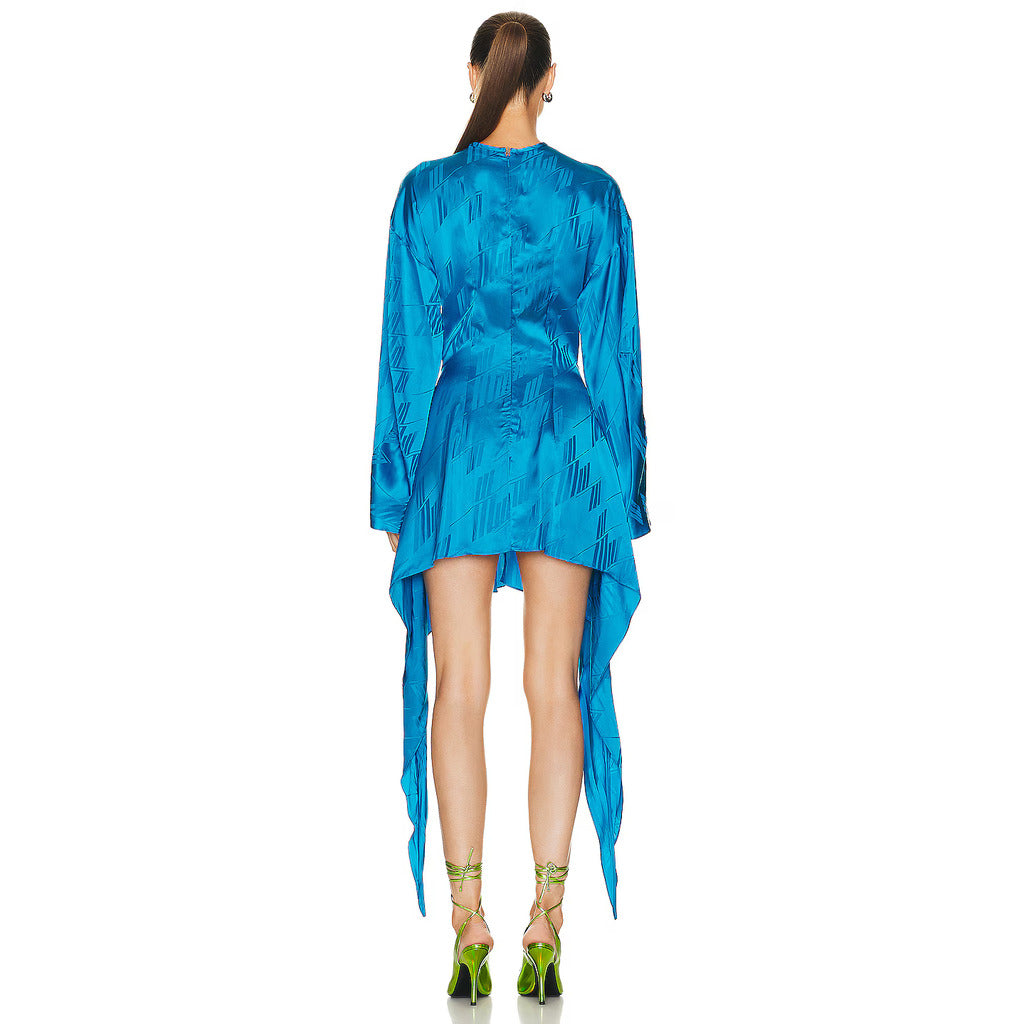 The Attico Louie Capri Dress in Blue