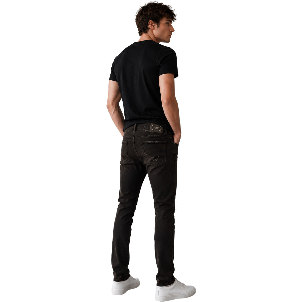 Dolce & Gabbana Skinny Ripped Jeans in Black Cotton