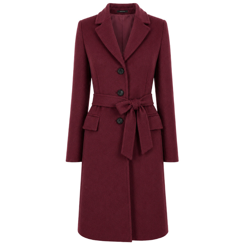 Loro Piana Tessuto – Capolavoro burgundy wool coat – image 1
