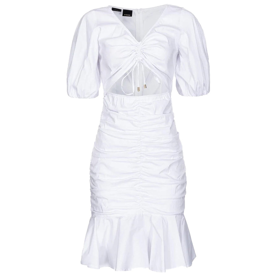 Pinko White Cotton Dress