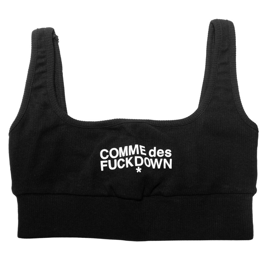 Comme Des Fuckdown Ribbed Cotton Cropped Top