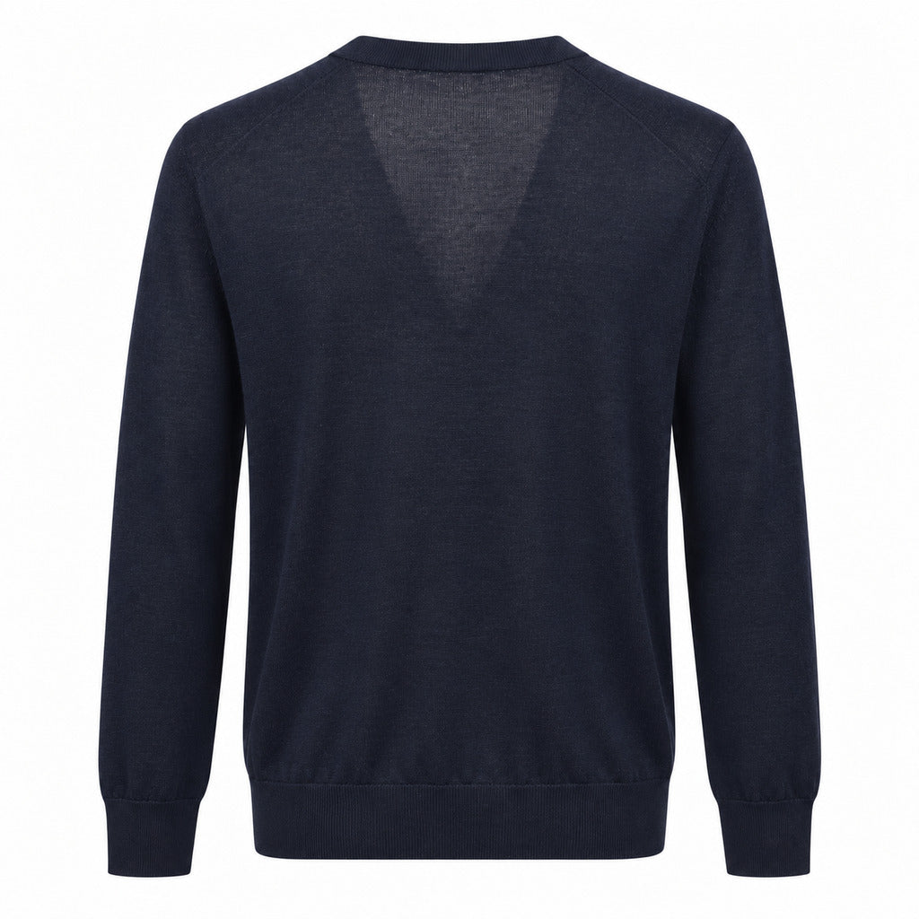 Dolce & Gabbana – Button Cardigan in Midnight Blue – Back view laid flat