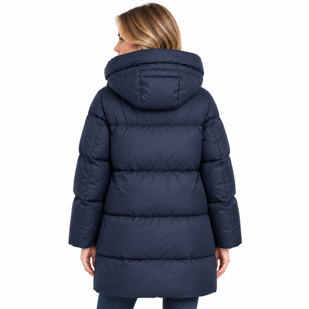 Moorer – giubbbotto lungo nairobi long jacket – model wearing it from the back