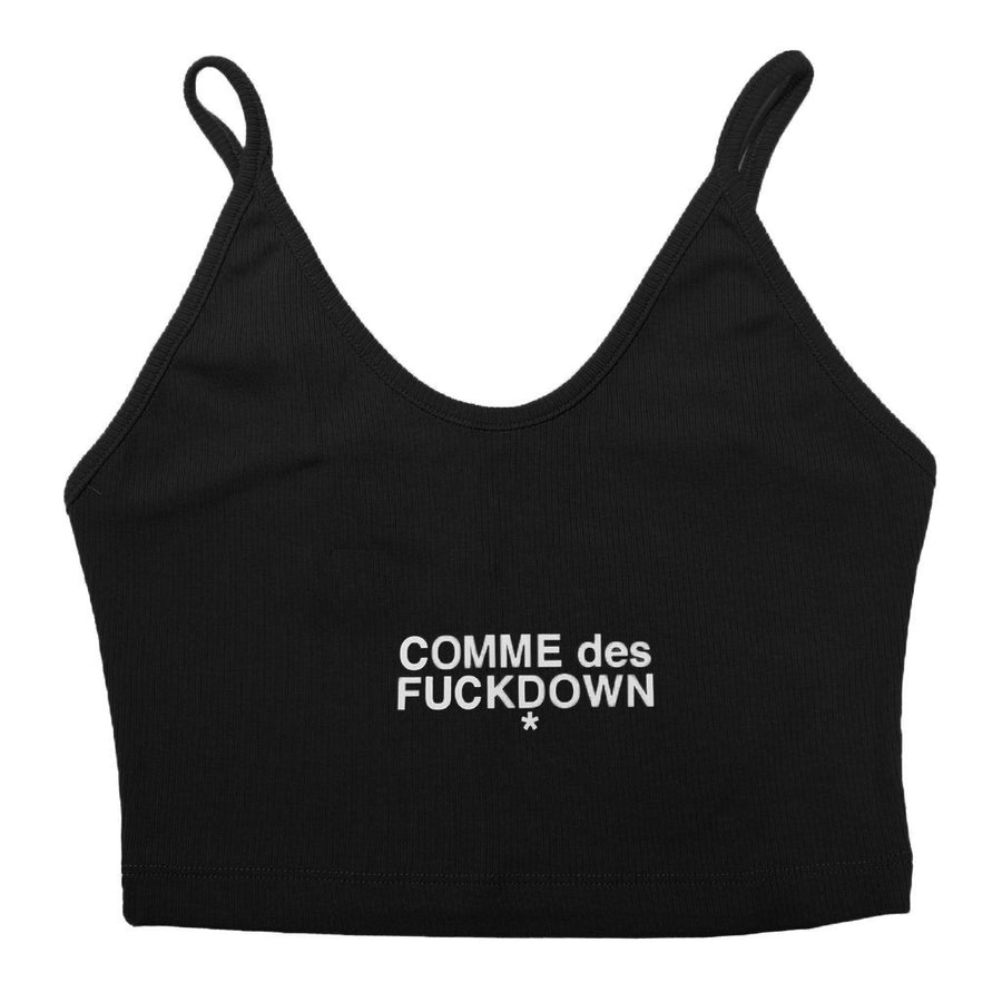 Comme Des Fuckdown Ribbed Cotton Cropped Top