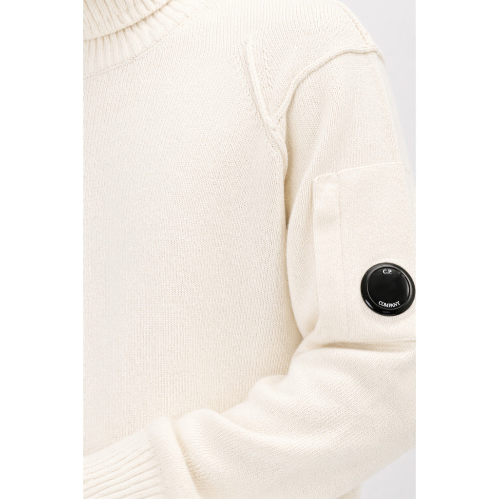 C.P. Company Lambswool Turtleneck Sweater in White