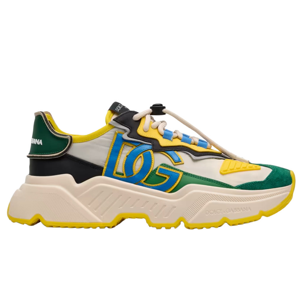 Dolce & Gabbana – multicolor low-top sneakers – side profile on white