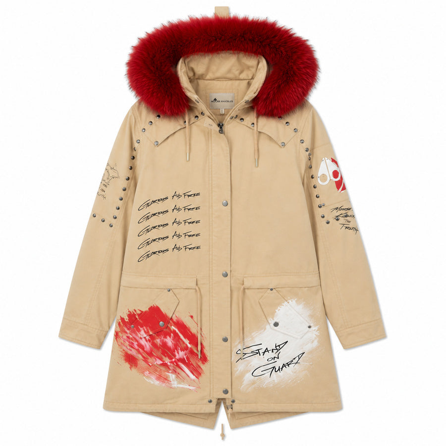 Moose Knuckles Patriot Love Beige Jacket