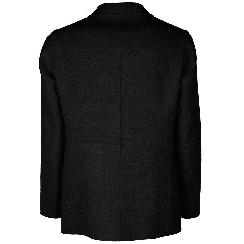 Loro Piana Tessuto – Formal Jacket – Back black jacket with central seam and collar