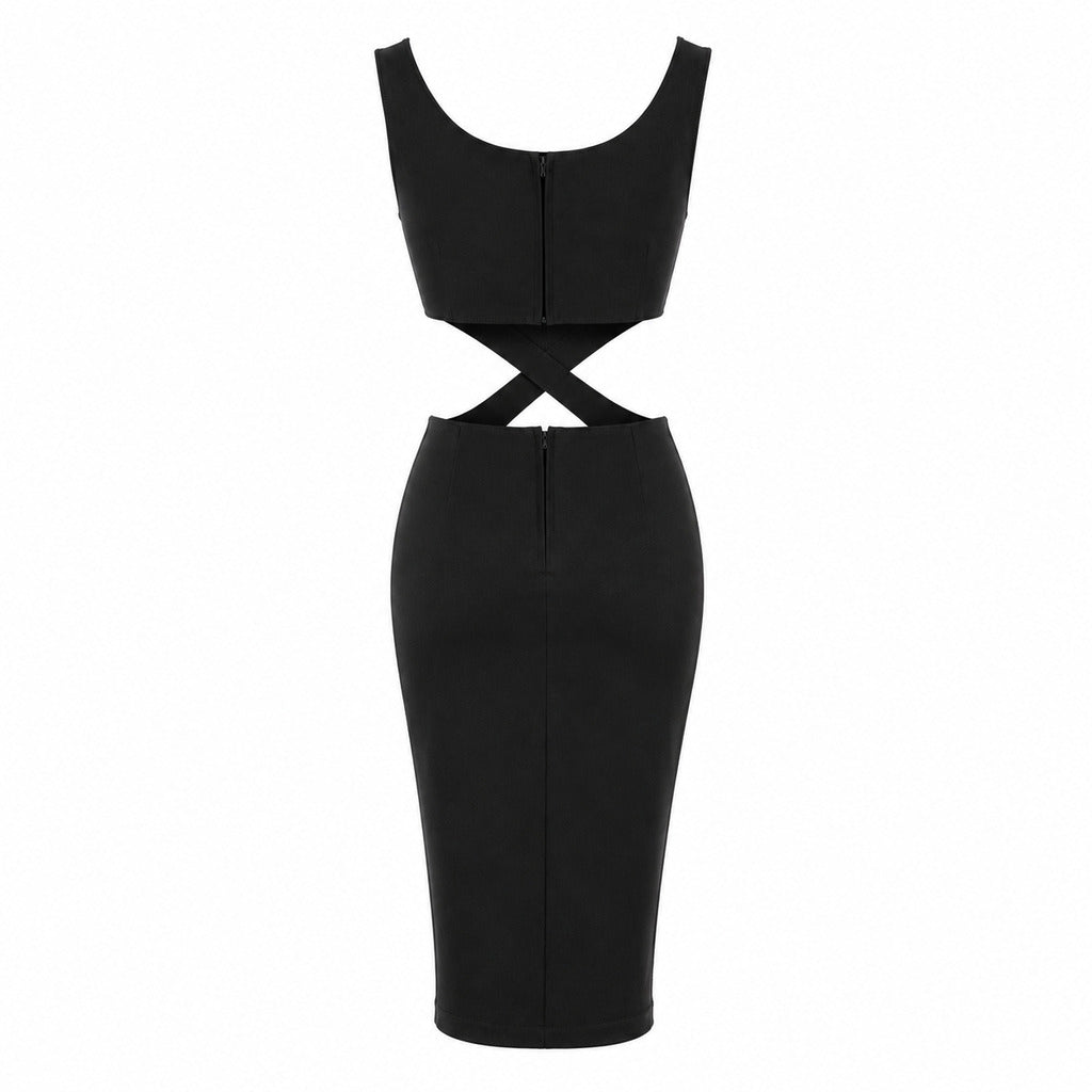 dolce & gabbana - abito intrecciato nero