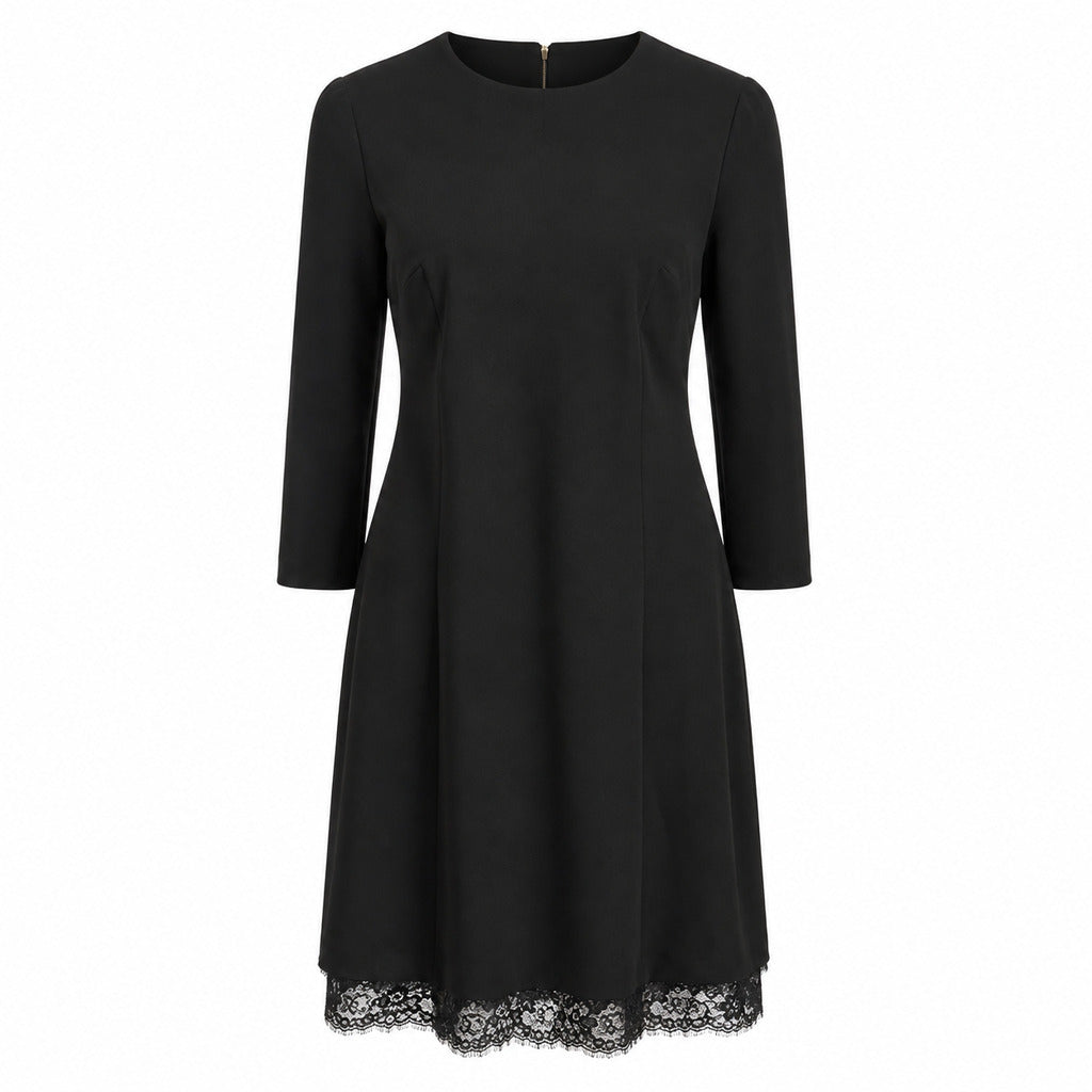 dolce & gabbana - abito a maniche lunghe con pizzo
