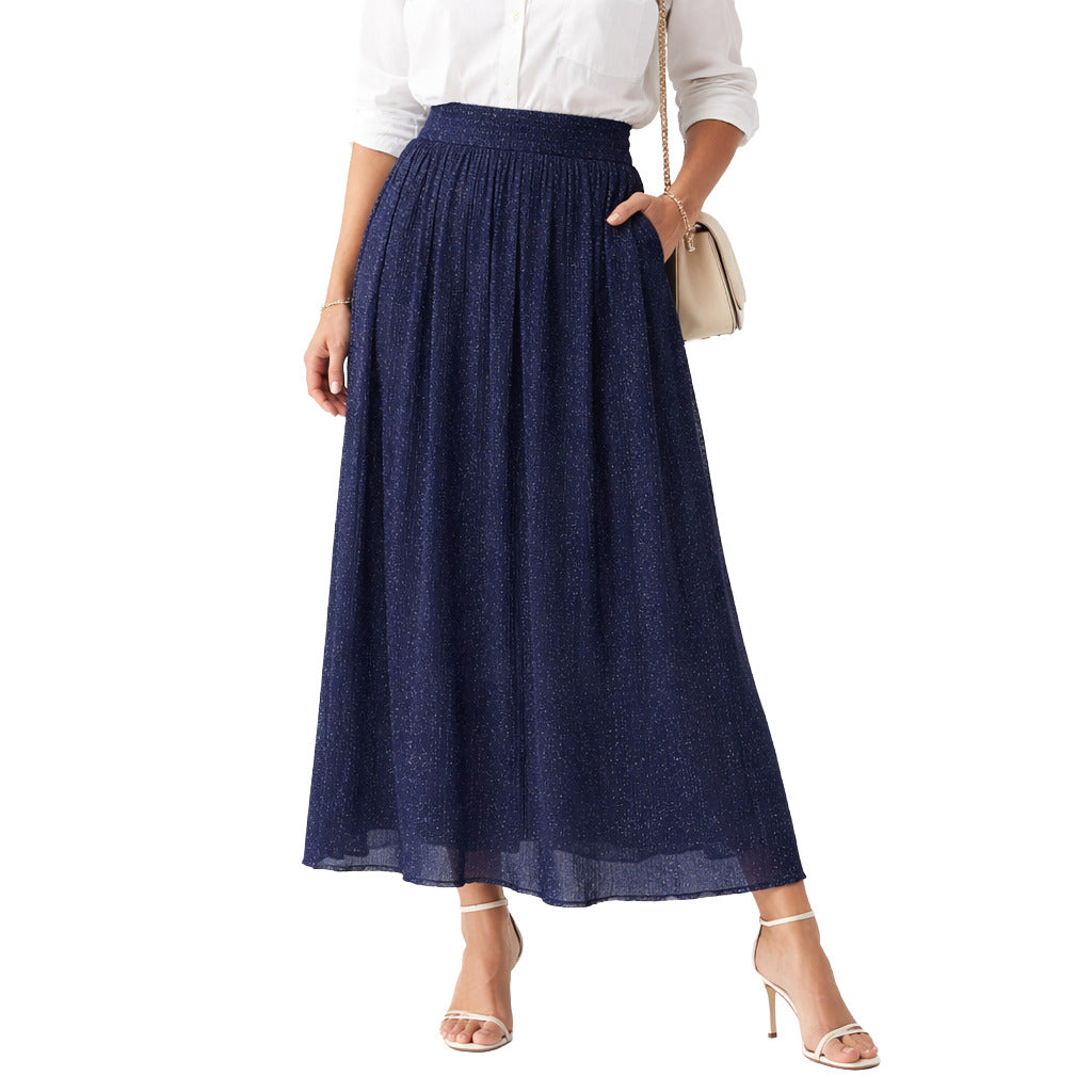 Elisabetta Franchi Blue Pleated Skirt