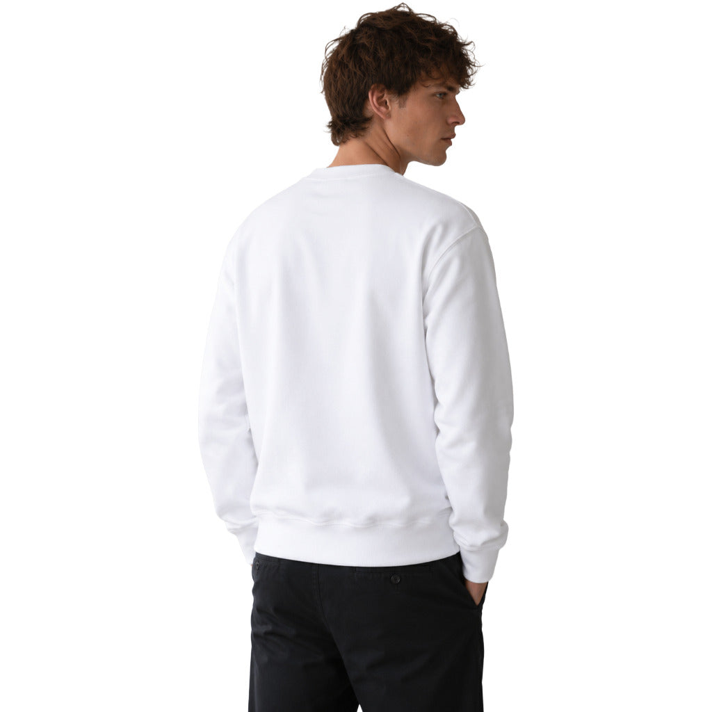 Dsquared2 – white Pac-Man crewneck sweatshirt – model showing the plain back