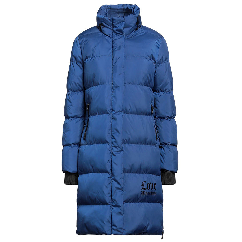 Love Moschino blue jacket, closer product view