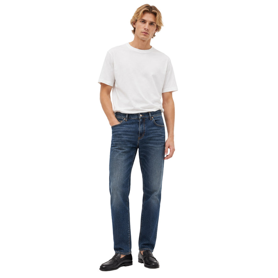 Dolce & Gabbana – blue regular-fit cotton jeans – front view on model